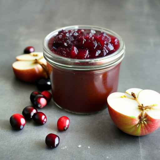 Apple and Cranberry Chutney with Ginger