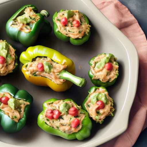 Avocado Stuffed Bell Pepper Rings