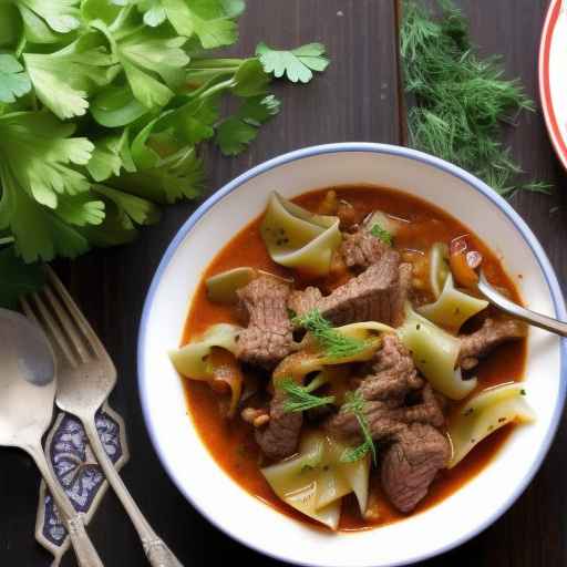 Beef and Cabbage Goulash with Caraway Seeds