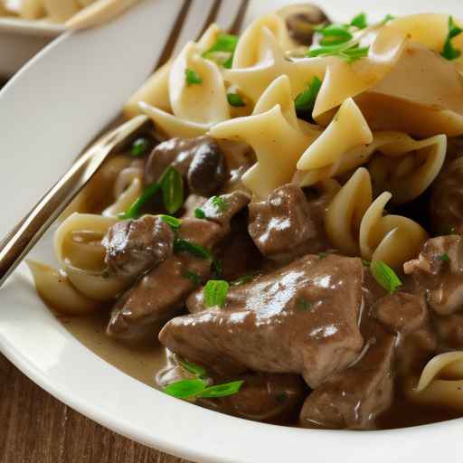 Beef and Mushroom Stroganoff Style