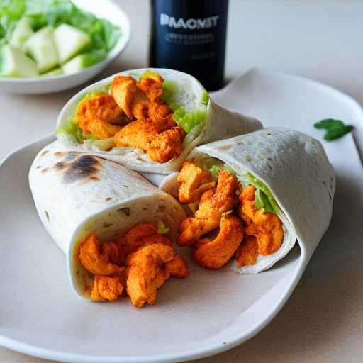 Buffalo Cauliflower Wraps with Pocket Bread