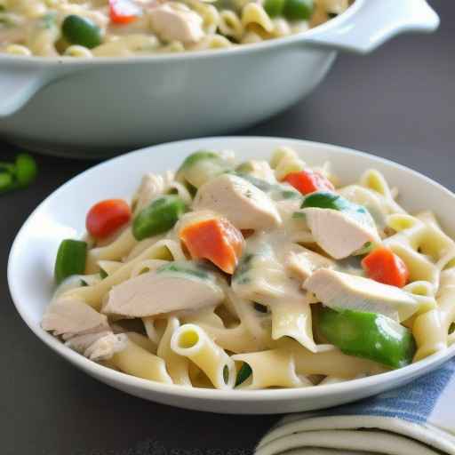 Chicken and Vegetable Alfredo Pasta
