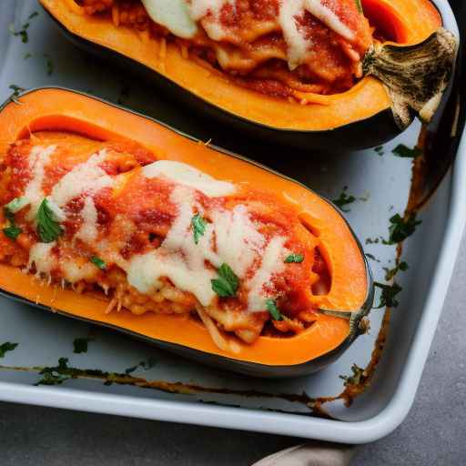 Chicken Parmesan Stuffed Butternut Squash