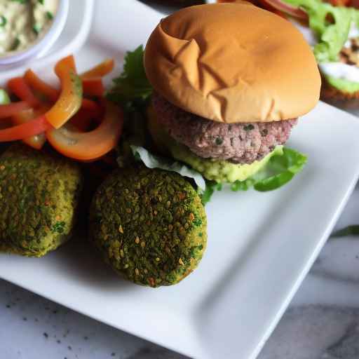 Falafel Burger with Avocado Spread