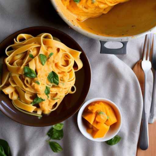 Fettuccine with Creamy Butternut Squash Sauce