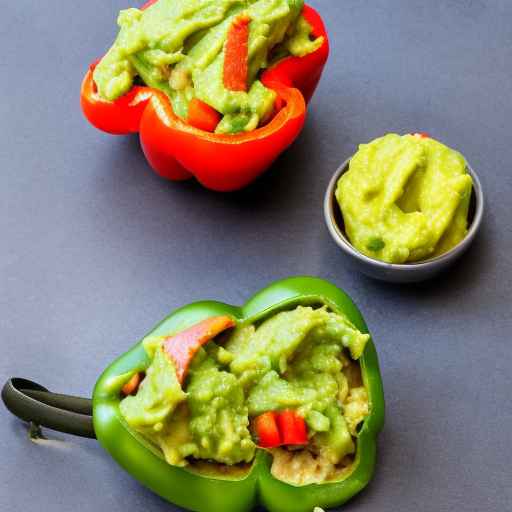 Guacamole Stuffed Bell Pepper Rings