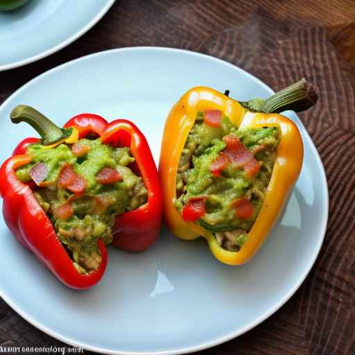 Guacamole Stuffed Bell Peppers