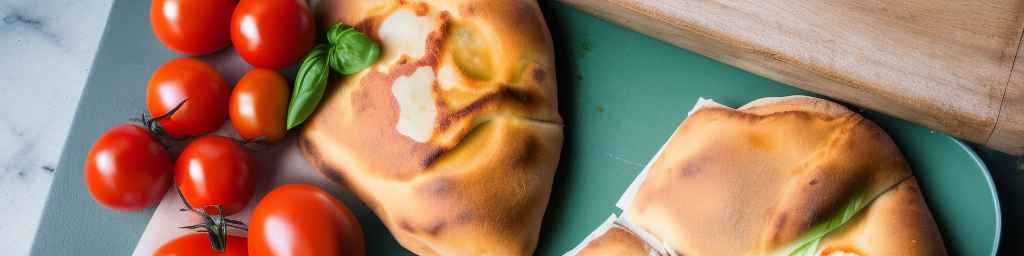 Margherita Calzone with Mozzarella Cheese, Tomatoes, and Basil