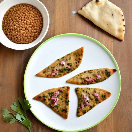 Mediterranean Lentil Stuffed Flatbread Pockets