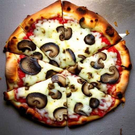 Mushroom and truffle oil stuffed pizza