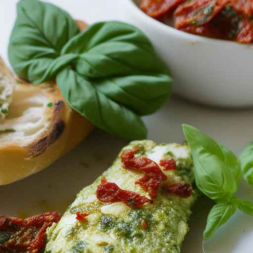 Pesto Chicken and Sun-Dried Tomato Pocket