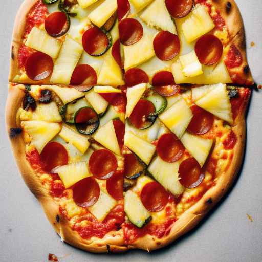Pineapple and Pepperoni Jalapeño Pizza