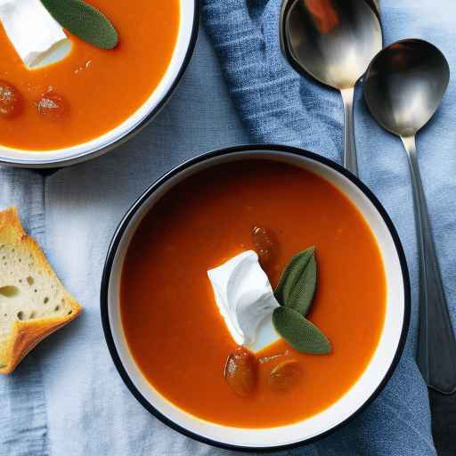 Pumpkin Borscht with Apple and Sage