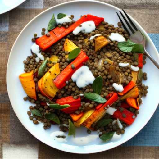 Roasted Vegetable and Lentil Salad
