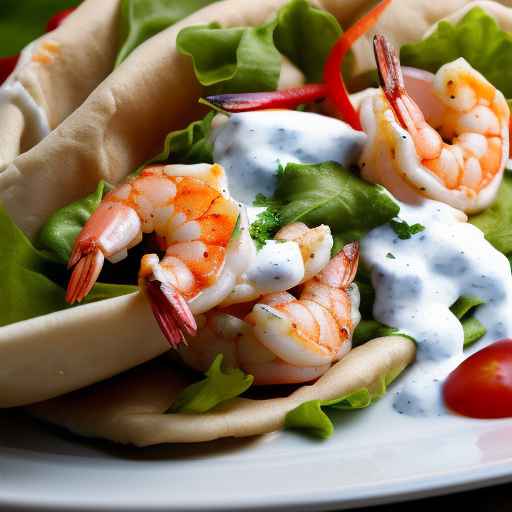 Shrimp Gyros with Garlic Yogurt Dressing