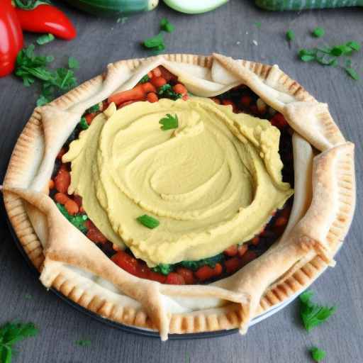 Veggie and hummus pocket pie